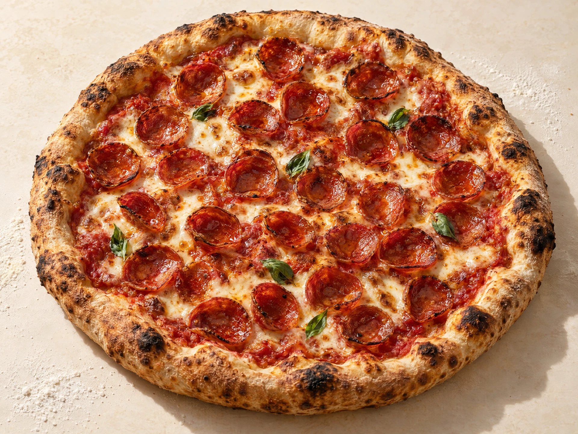 The Big Pep: Pepperoni, mozzarella & tomato.